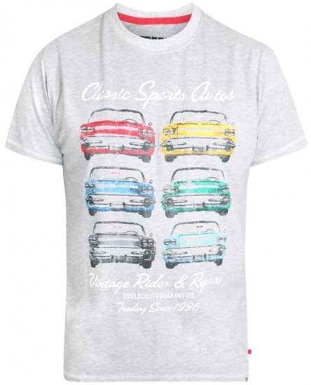 D555 Jenson T-shirt Grey - Magliette - Magliette Uomo Taglie Forti