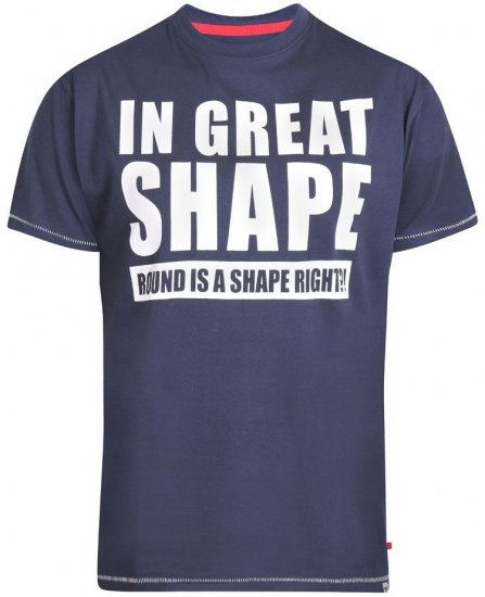 D555 Ronald T-shirt Navy - Magliette - Magliette Uomo Taglie Forti