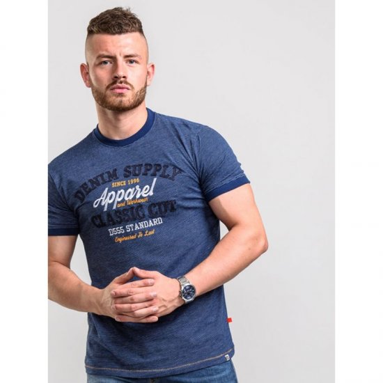 D555 Kody T-shirt Navy - Magliette - Magliette Uomo Taglie Forti