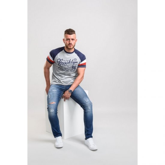 D555 Jones T-shirt Grey - Magliette - Magliette Uomo Taglie Forti