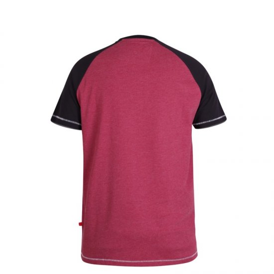 D555 Evans T-shirt Burgundy - Magliette - Magliette Uomo Taglie Forti