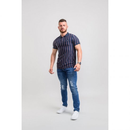 D555 Martel Polo Navy - Polo - Polo Uomo Taglie Forti