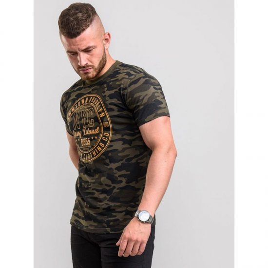 D555 Thompson T-shirt Jungle Camo - Magliette - Magliette Uomo Taglie Forti