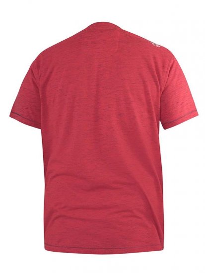 D555 Brisbane Santa Monica Route 66 Printed T-Shirt Red - Magliette - Magliette Uomo Taglie Forti