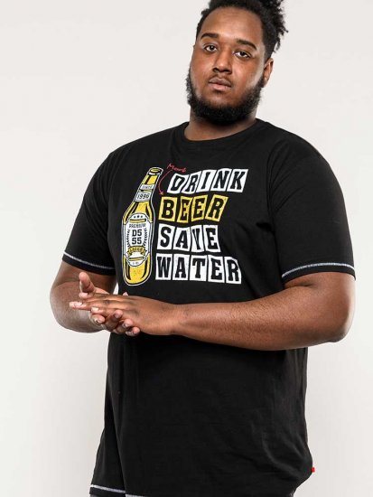 D555 Salford Save Water Drink Beer T-shirt Black - Magliette - Magliette Uomo Taglie Forti