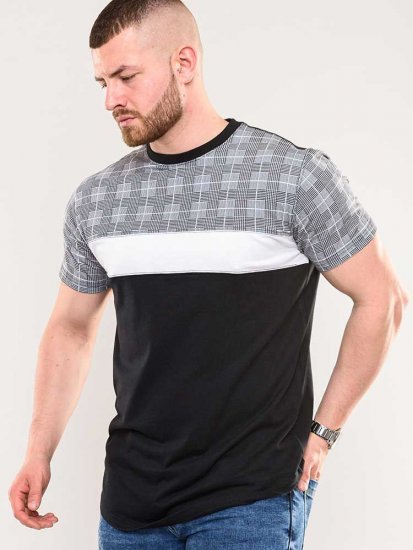 D555 Vista Couture Cut And Sew Curved Hem T-Shirt - Magliette - Magliette Uomo Taglie Forti