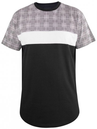 D555 Vista Couture Cut And Sew Curved Hem T-Shirt - Magliette - Magliette Uomo Taglie Forti