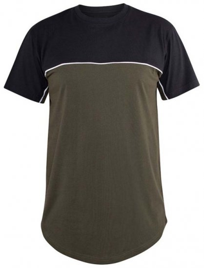 D555 Buckland Couture Cut And Sew Curved Hem T-Shirt - Magliette - Magliette Uomo Taglie Forti