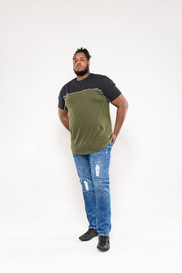 D555 Buckland Couture Cut And Sew Curved Hem T-Shirt - Magliette - Magliette Uomo Taglie Forti