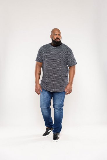 D555 Canton T-shirt Navy - Magliette - Magliette Uomo Taglie Forti