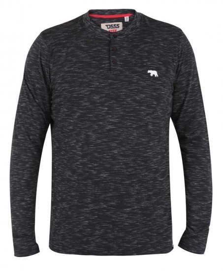 D555 Lavenham Long Sleeve Slub Grandad T-shirt - Magliette - Magliette Uomo Taglie Forti