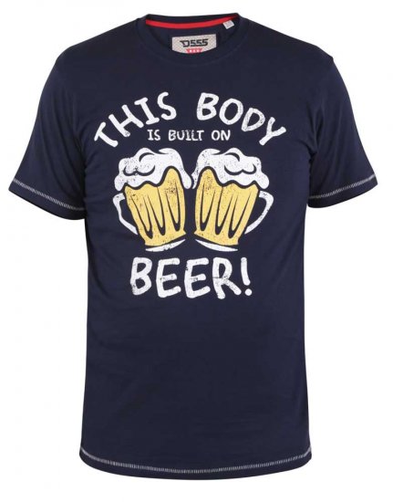 D555 Dartmoor Built On Beer Printed T-Shirt - Magliette - Magliette Uomo Taglie Forti