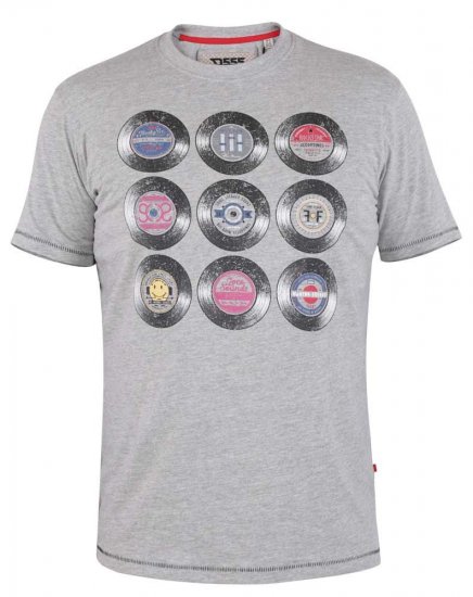 D555 Hexworth Vinyl Records Printed T-Shirt - Magliette - Magliette Uomo Taglie Forti