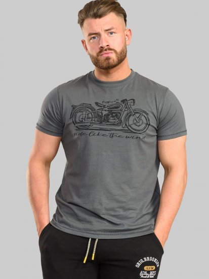 D555 Puxton Motorbike Printed T-Shirt - Magliette - Magliette Uomo Taglie Forti