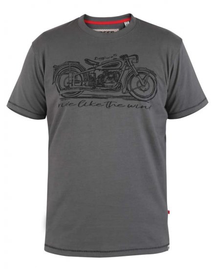 D555 Puxton Motorbike Printed T-Shirt - Magliette - Magliette Uomo Taglie Forti