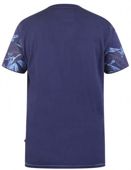 D555 BROMLEY Floral Panel Printed T-Shirt - Magliette - Magliette Uomo Taglie Forti
