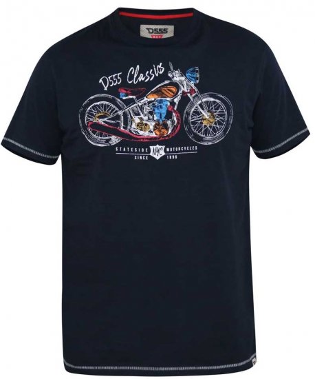 D555 DENTON Motorbike Printed T-Shirt - Magliette - Magliette Uomo Taglie Forti