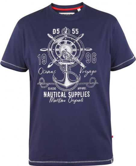 D555 CANTERBURY Printed T-Shirt - Magliette - Magliette Uomo Taglie Forti