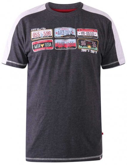 D555 SOHO American Number Plate T-Shirt - Magliette - Magliette Uomo Taglie Forti