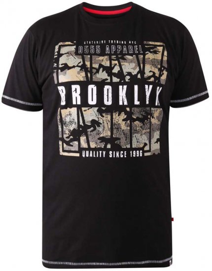 D555 BRICKET Camo Brooklyn T-Shirt - Magliette - Magliette Uomo Taglie Forti