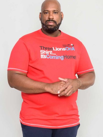D555 LIONS England T-shirt - Magliette - Magliette Uomo Taglie Forti