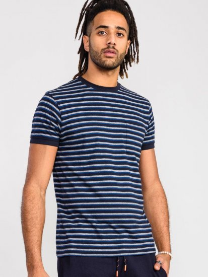D555 Beamont Jacquard Stripe T-Shirt - Magliette - Magliette Uomo Taglie Forti