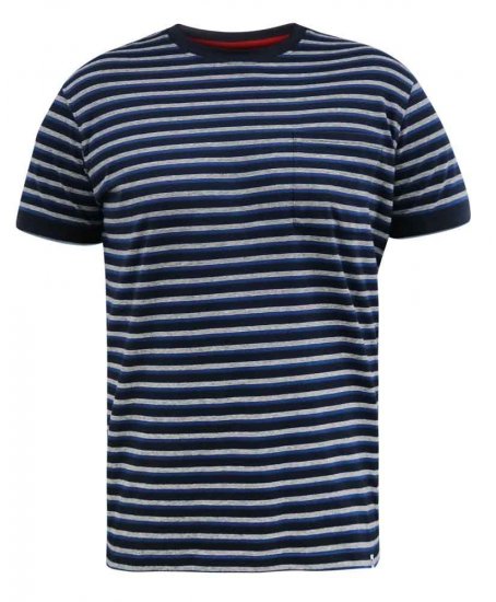 D555 Beamont Jacquard Stripe T-Shirt - Magliette - Magliette Uomo Taglie Forti