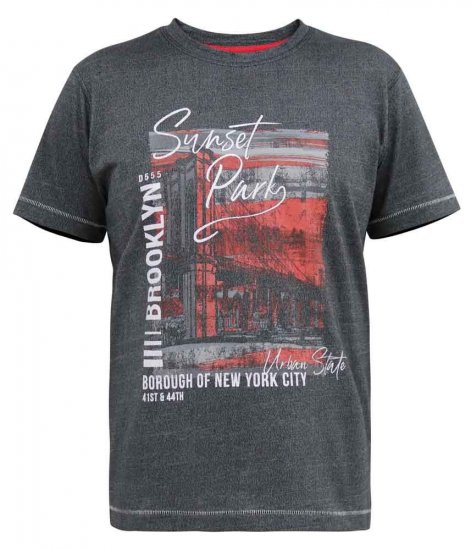 D555 Bramfield Sunset Park Brooklyn Printed T-Shirt - Magliette - Magliette Uomo Taglie Forti