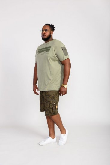 D555 Yarwell Printed T-Shirt With Sleeve Pocket - Magliette - Magliette Uomo Taglie Forti