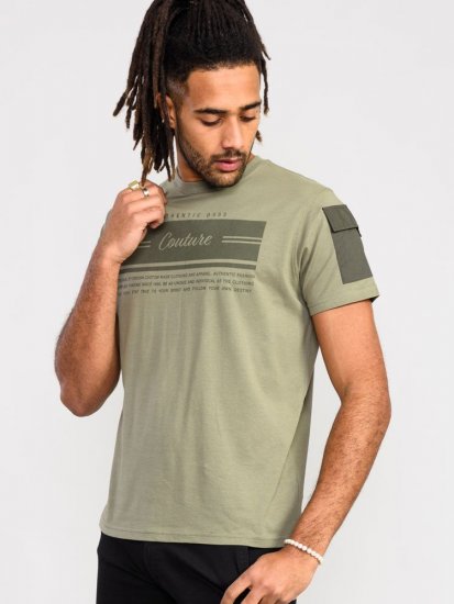 D555 Yarwell Printed T-Shirt With Sleeve Pocket - Magliette - Magliette Uomo Taglie Forti