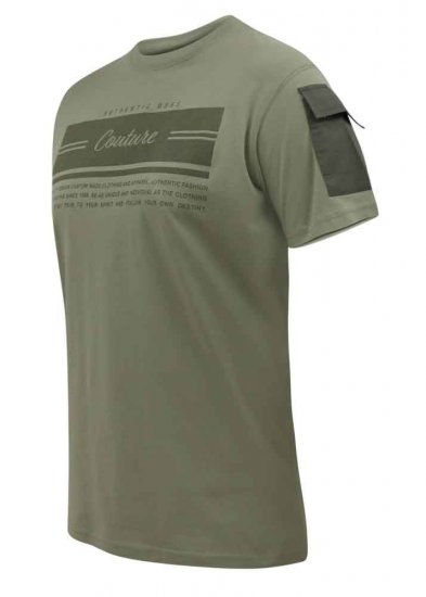 D555 Yarwell Printed T-Shirt With Sleeve Pocket - Magliette - Magliette Uomo Taglie Forti