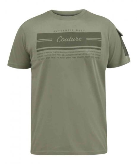 D555 Yarwell Printed T-Shirt With Sleeve Pocket - Magliette - Magliette Uomo Taglie Forti