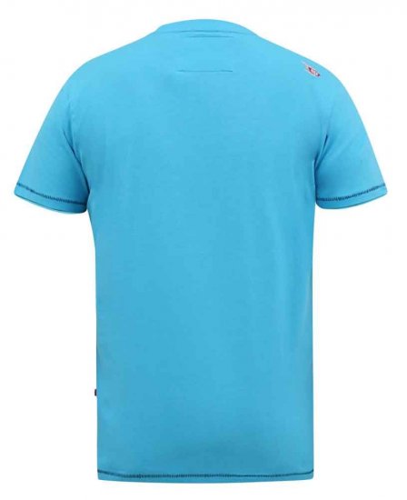 D555 Rushden Superior Printed T-Shirt Turquoise - Magliette - Magliette Uomo Taglie Forti