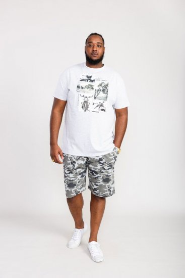 D555 Trafford Bike Photo Printed T-Shirt White - Magliette - Magliette Uomo Taglie Forti