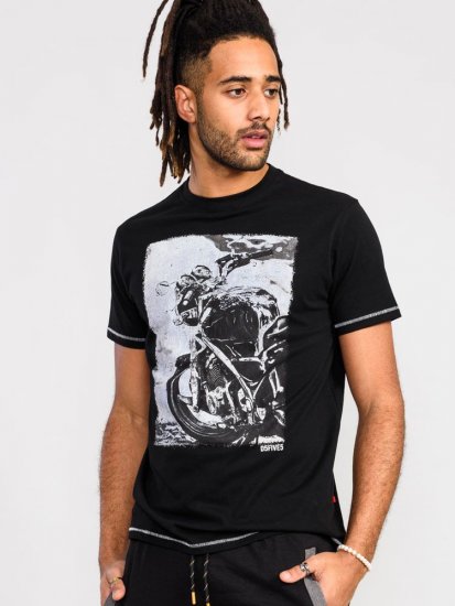 D555 Pinewood Photographic Bike Printed T-Shirt - Magliette - Magliette Uomo Taglie Forti