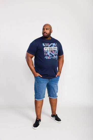 D555 Prestwick Florida Floral Printed T-Shirt - Magliette - Magliette Uomo Taglie Forti