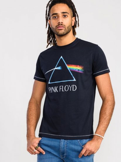 D555 Eclipse Official Pink Floyd Printed Crew Neck T-Shirt - Magliette - Magliette Uomo Taglie Forti