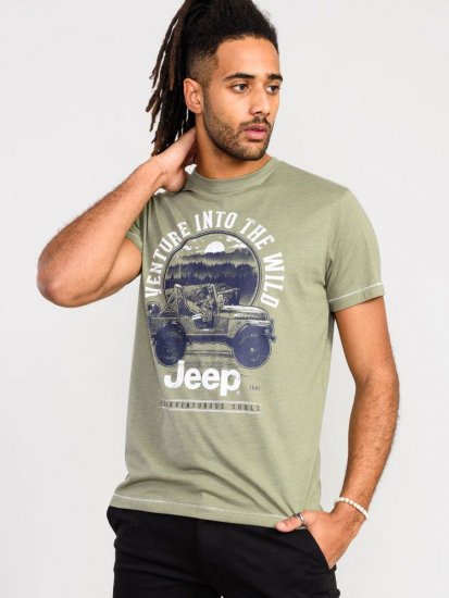 D555 Hibbert Official Jeep Printed T-Shirt - Magliette - Magliette Uomo Taglie Forti