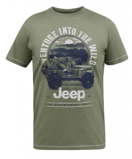 D555 Hibbert Official Jeep Printed T-Shirt - Magliette - Magliette Uomo Taglie Forti