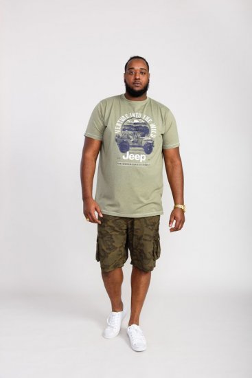 D555 Hibbert Official Jeep Printed T-Shirt - Magliette - Magliette Uomo Taglie Forti