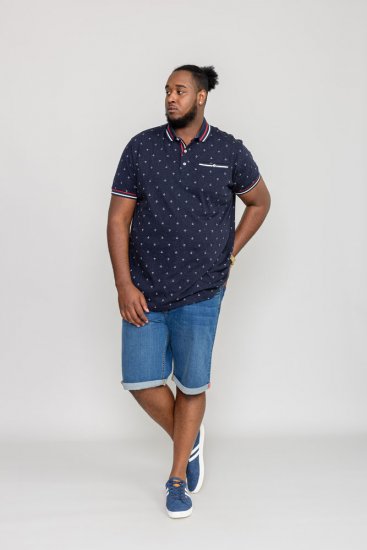 D555 SWINDON Print Polo Shirt - Polo - Polo Uomo Taglie Forti