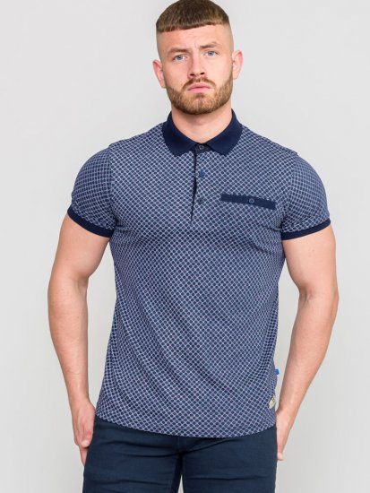 D555 AXFORD Print Polo Shirt - Polo - Polo Uomo Taglie Forti