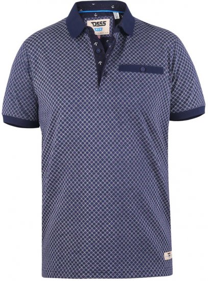 D555 AXFORD Print Polo Shirt - Polo - Polo Uomo Taglie Forti