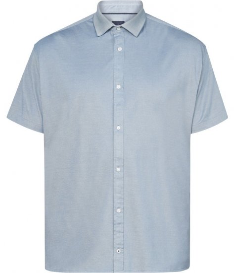 North Latitude 61116 Camicia Piqué Melange a Maniche Corte Blu - Polo - Polo Uomo Taglie Forti