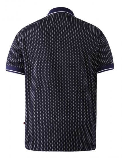 D555 Battersea Polo Shirt With Chest Embroidery Navy - Polo - Polo Uomo Taglie Forti