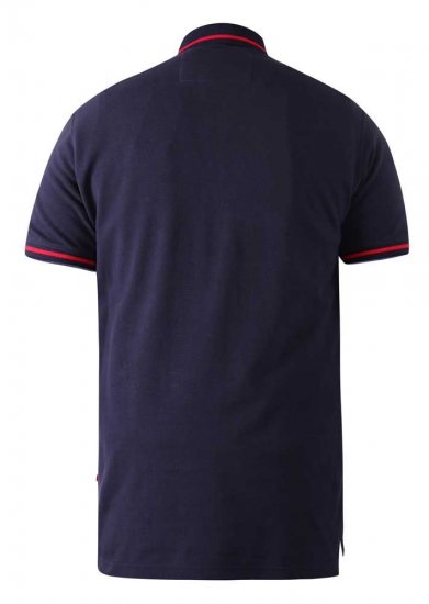 D555 Sloane Polo Shirt With Chest Embroidery Navy - Polo - Polo Uomo Taglie Forti