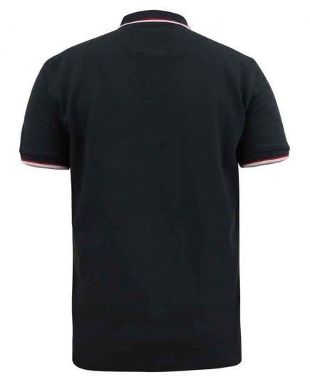 D555 Kirby Birdseye Pique Polo Black - Polo - Polo Uomo Taglie Forti