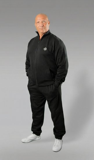20 Nodi Mistral Tracksuit in Combed Fleece Cotton Black - Tute da ginnastica - 