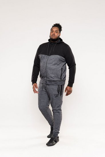 D555 Finnley Couture Hoody With Chest Embroidery Black - Felpe & felpe con cappuccio - Felpe & Felpe con Cappuccio Uomo Taglie Forti