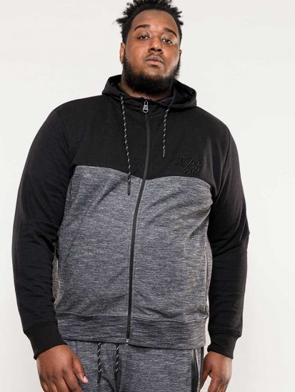 D555 Finnley Couture Hoody With Chest Embroidery Black - Felpe & felpe con cappuccio - Felpe & Felpe con Cappuccio Uomo Taglie Forti
